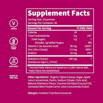 WellPath Boost Elderberry Gummies with Zinc & Vitamin C | Immune Support Supplement for Adults | Immunity Booster Vitamins | Sambucol Black Gummy | Non-GMO & Vegan, 60 Ct