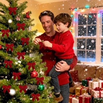 Handmade Velvet Bows for Christmas Tree Decorations