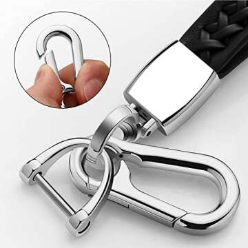 Autophone Compatible with Toyota Key Fob Cover with Keychain Fit For 2020-2022 Highlander Prius Corolla 2018-2024 Camry RAV4 Avalon C-HR GT86 (Silver)