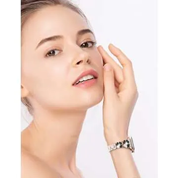 Wearlizer Compatible with Apple Watch Band Women 38mm 40mm 41mm 42mm 44mm 45mm 49mm, Bling Diamond Dressy Jewelry Metal Bracelet Wristband Strap for iWatch Ultra 2 SE Ultra Series 9 8 7 6 5 4 3 2 1