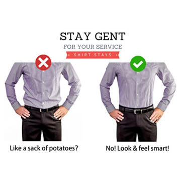 Stay Gent Y-Style Shirt Stays for Men - Adjustable & Non-Slip