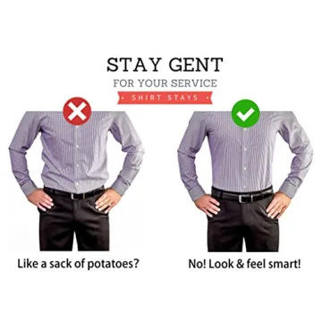 Stay Gent Y-Style Shirt Stays for Men - Adjustable & Non-Slip