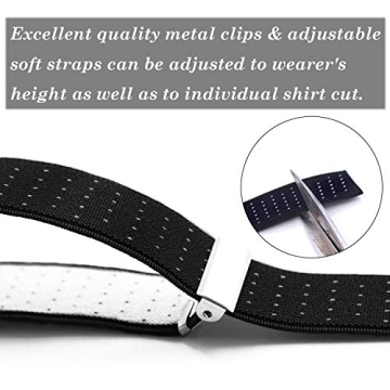 Stay Gent Y-Style Shirt Stays for Men - Adjustable & Non-Slip