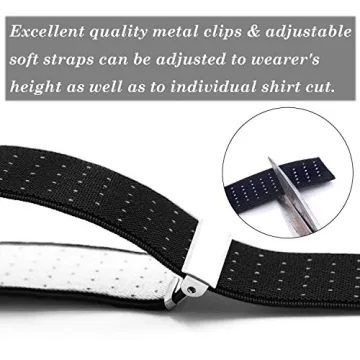 Stay Gent Y-Style Shirt Stays for Men - Adjustable & Non-Slip