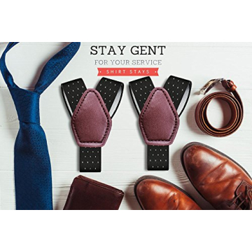 Stay Gent Y-Style Shirt Stays for Men - Adjustable & Non-Slip
