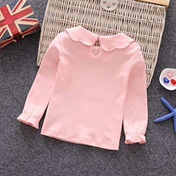 Stylish Baby Girl Doll Collar T-Shirt - 2-3T Pink