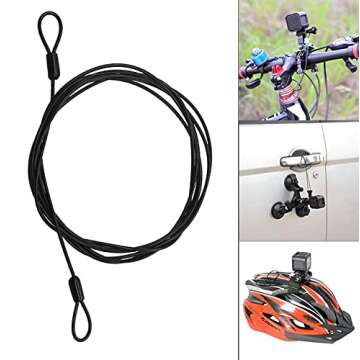 GOMRQING 3.3ft Security Cable Lock for Travel & Outdoors