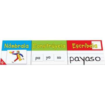 Really Good Stuff Make-A-Word Center - Syllable Practice for Spanish Language (ESL/Bilingual Classro...