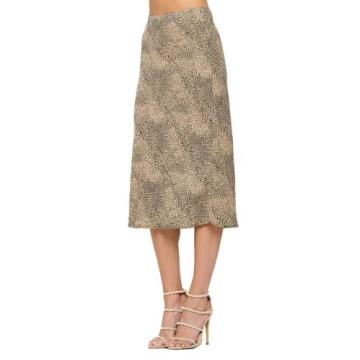 Stylish High Waist Satin Midi Skirt for Women - Perfect Fit