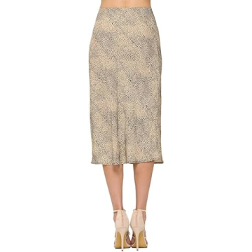 Stylish High Waist Satin Midi Skirt for Women - Perfect Fit