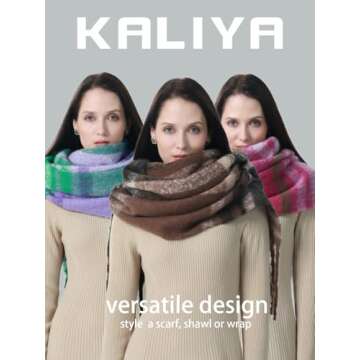 kaliya Womens Winter Scarf for Women Chunky Oversized Plaid, Women's Fashion Scarves Colorful Large Christmas Blanket Scarf(Beige)