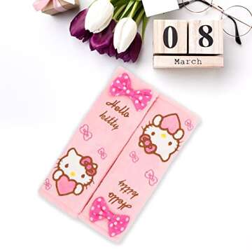 VERSAINSECT awaii Car Seat Belt Cushions Shoulder Pad -2 Pieces Cute car Decor Plush Soft Belt Protector Cushions Shoulder Pads for a More Comfortable Driving