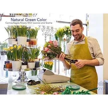 Royal Imports Floral Tape Green, Flower Stem Wrap Adhesive Waterproof Florist Tape for Decorative Bouquets Arranging and Crafts - 0.5" (60 Yd/180Ft) - 3 Rolls