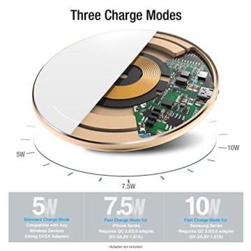 TOZO W1 Wireless Charger - Elegant, Fast & Qi Certified