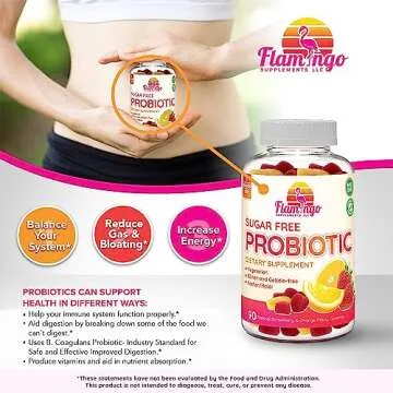 Probiotic Gummies Sugar Free- 3 Billion CFU Reduce Gas, Bloating - Probiotics for Women, Kids and Mens Probiotic- Bacillus Coagulans- Natural, Vegan, Vegetarian, Kosher, Halal –90 Gummy Probiotics