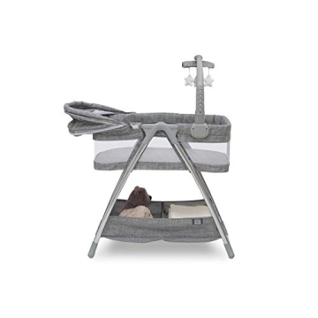City Sleeper Bassinet with Mobile & Storage in Grey Tweed