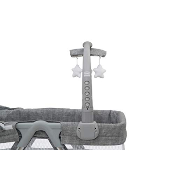 City Sleeper Bassinet with Mobile & Storage in Grey Tweed