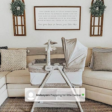 City Sleeper Bassinet with Mobile & Storage in Grey Tweed