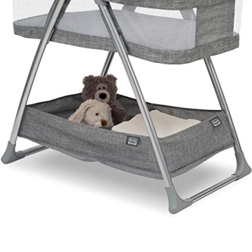 City Sleeper Bassinet with Mobile & Storage in Grey Tweed