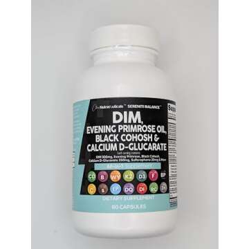 Clean Nutraceuticals DIM Evening Primrose Black Cohosh Calcium D-Glucarate Sulforaphane Flax Seed Ex...