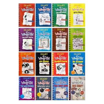 Jeff Kinney Diary of a Wimpy Kid 1-16 Books Boxed Set, Complete Collection Series, Paperback Edition...