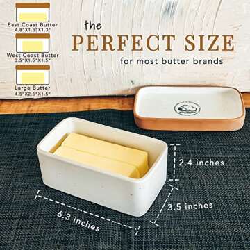 Mora Ceramic Two-in-One Butter Dish for Mindful Eating