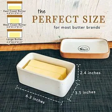 Mora Ceramic Two-in-One Butter Dish for Mindful Eating
