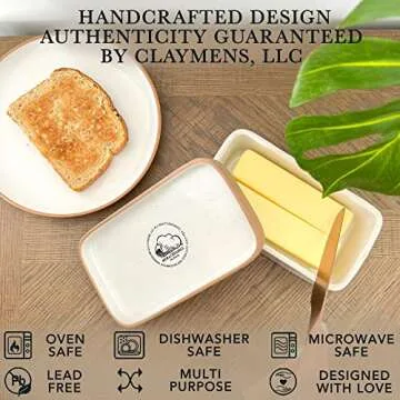 Mora Ceramic Two-in-One Butter Dish for Mindful Eating