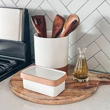 Mora Ceramic Two-in-One Butter Dish for Mindful Eating