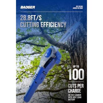 Wild Badger Power Pole Saw Cordless 40V for Easy Pruning