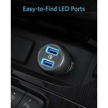 Car Charger, Anker Quick Charge 3.0 39W Dual USB Car Charger Adapter, PowerDrive Speed 2 for Galaxy S10/S9/S8/S7/S6/Plus, Note 9, Poweriq for iPhone 11/XS/Max/XR/X/8/7, Ipad Pro, LG, Nexus, and More