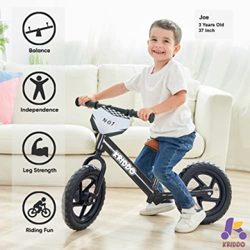 KRIDDO Toddler Balance Bike for Ages 2-5, Customizable Design