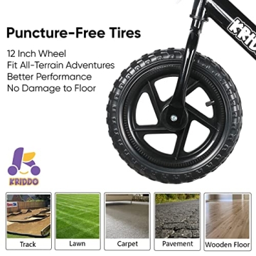 KRIDDO Toddler Balance Bike for Ages 2-5, Customizable Design