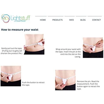 Body Measuring Tape - Compact, Ergonomic Body Measurement Tape with One-Button Retraction Design - Smart, Accurate Way to Track Muscle Gain, Fat Loss - Lightstuff Easy Body Tape Measure