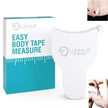 Body Measuring Tape - Compact, Ergonomic Body Measurement Tape with One-Button Retraction Design - Smart, Accurate Way to Track Muscle Gain, Fat Loss - Lightstuff Easy Body Tape Measure