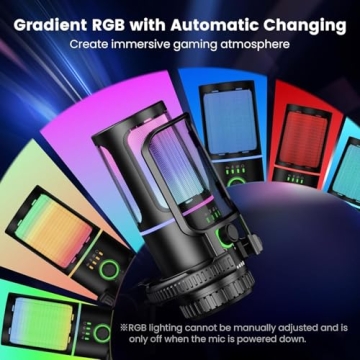 SINWE Gaming Microphone with Noise Cancelation & Gain Control - USB PC Mic for Streaming, Gaming, Po...