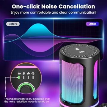 SINWE USB Gaming Microphone with RGB and Gain Control