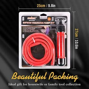 HORUSDY Multi-Use Siphon Fuel Transfer Pump Kit for Gas Oil and Liquids