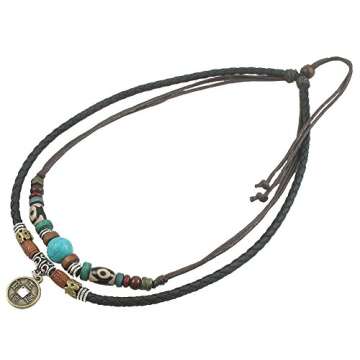 Ancient Tribe Unisex Adjustable Necklace Choker Turquoise Bead