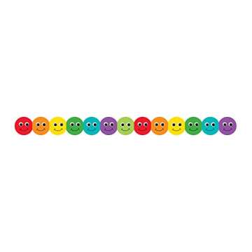 Hygloss Smiley Face Design Bulletin Board Border Strips for Classroom Decor