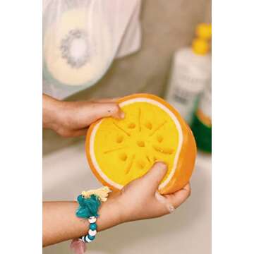 purifyou Bath Sponges for Kids – Set of 4 Extra Large Soft Bath Loofahs, Gentle Exfoliating Shower Scrubbies, Fun Animal-Shaped Body Wash Sponge for Toddlers, Boys & Girls, Baby Bath Toy Accessory