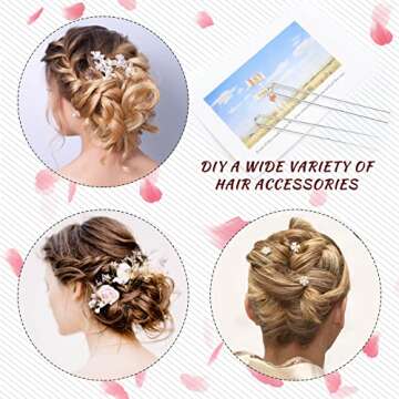 Lawie 30 Pack 4 Inch Silver U-Shaped Metal Hair Sticks, Straight Long Hair Forks, Bun Twist Hair Clips Holders - Arts and Crafts DIY Accessories