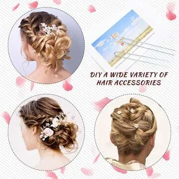 Lawie 30 Pack 4 Inch Silver U-Shaped Metal Hair Sticks, Straight Long Hair Forks, Bun Twist Hair Clips Holders - Arts and Crafts DIY Accessories