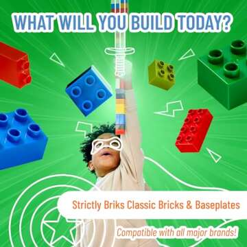 Strictly Briks Classic Stackable Baseplates, Building Bricks For Towers, Shelves, and More, 100% Compatible with All Major Brands, Rainbow Colors, 12 Pack, 6x6 Inches
