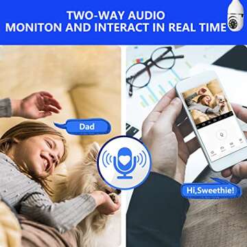 EDSACE 5G Light Bulb Security Camera 1080P HD Indoor