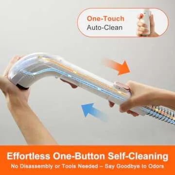 uwant Portable Carpet & Upholstery Cleaner Machine, 12Kpa Powerful Suction Small Handheld Cleaner, Carpet Shampooer for Rug, Couch, Furniture, Pet Stains, Car, Auto Detailer, B100, White and Orange