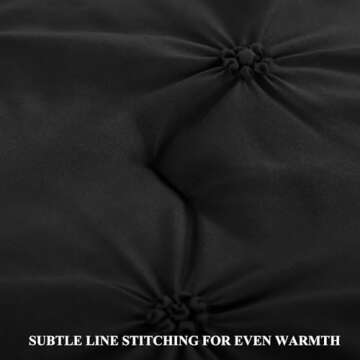 Aisbo Pintuck Comforter Set Queen - Black Pinch Pleated 3-Pieces Comforter Set Soft and Lightweight, All Season Down Alternative Comforter for Queen Size Bed with 2 Pillow Shams