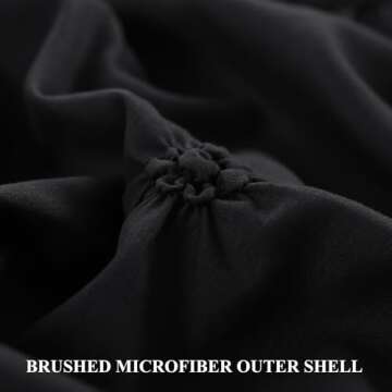 Aisbo Pintuck Comforter Set Queen - Black Pinch Pleated 3-Pieces Comforter Set Soft and Lightweight, All Season Down Alternative Comforter for Queen Size Bed with 2 Pillow Shams