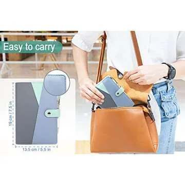 Budget Binder with Zipper Envelopes, Ginmlyda Cash Envelopes for Budgeting Money Saving Binder with Budget Sheets, Zipper PVC Pockets, Cash Envelopes, Stickers & Pen, Money Binder Organizer for Cash