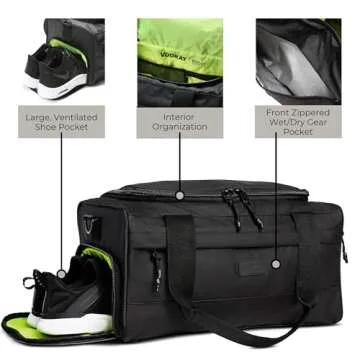 Vooray 22L Boost Duffel Bag – Small Travel & Sports Gym Bag for Women and Men with Shoe Pocket, We...